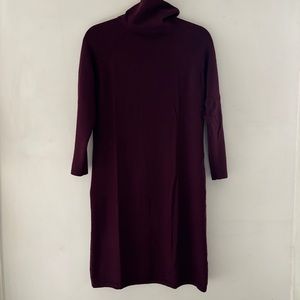 Talbots burgundy mock neck dress